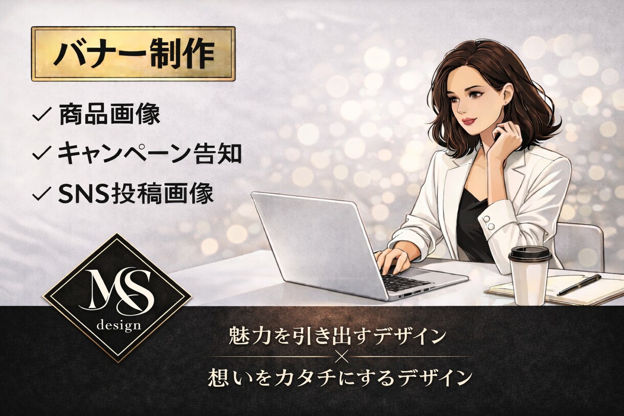 ランサーズ評価5✨ 魅力を引き出すバナー制作します スピード納品対応、ご要望を大切に、イメージに寄り添うデザイン イメージ1