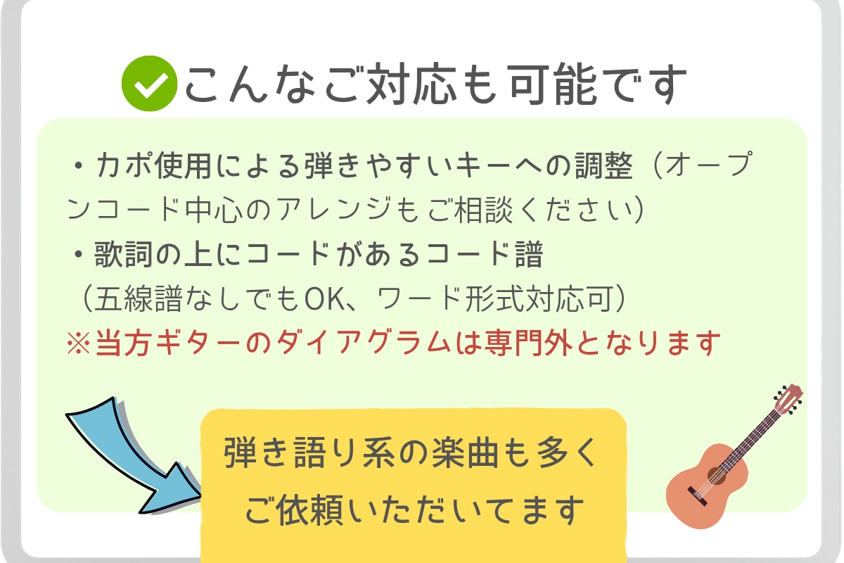 耳コピ採譜｜メロ譜・コード譜・リードシート作ります コピーできない曲を正確な譜面にします イメージ6