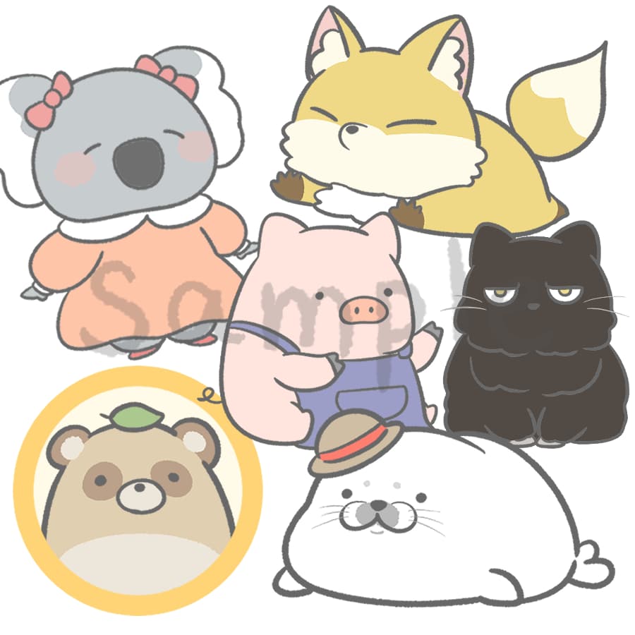ゆる〜い動物のイラストを描きます 写真からのデフォルメイラスト化も可能です！ イメージ1