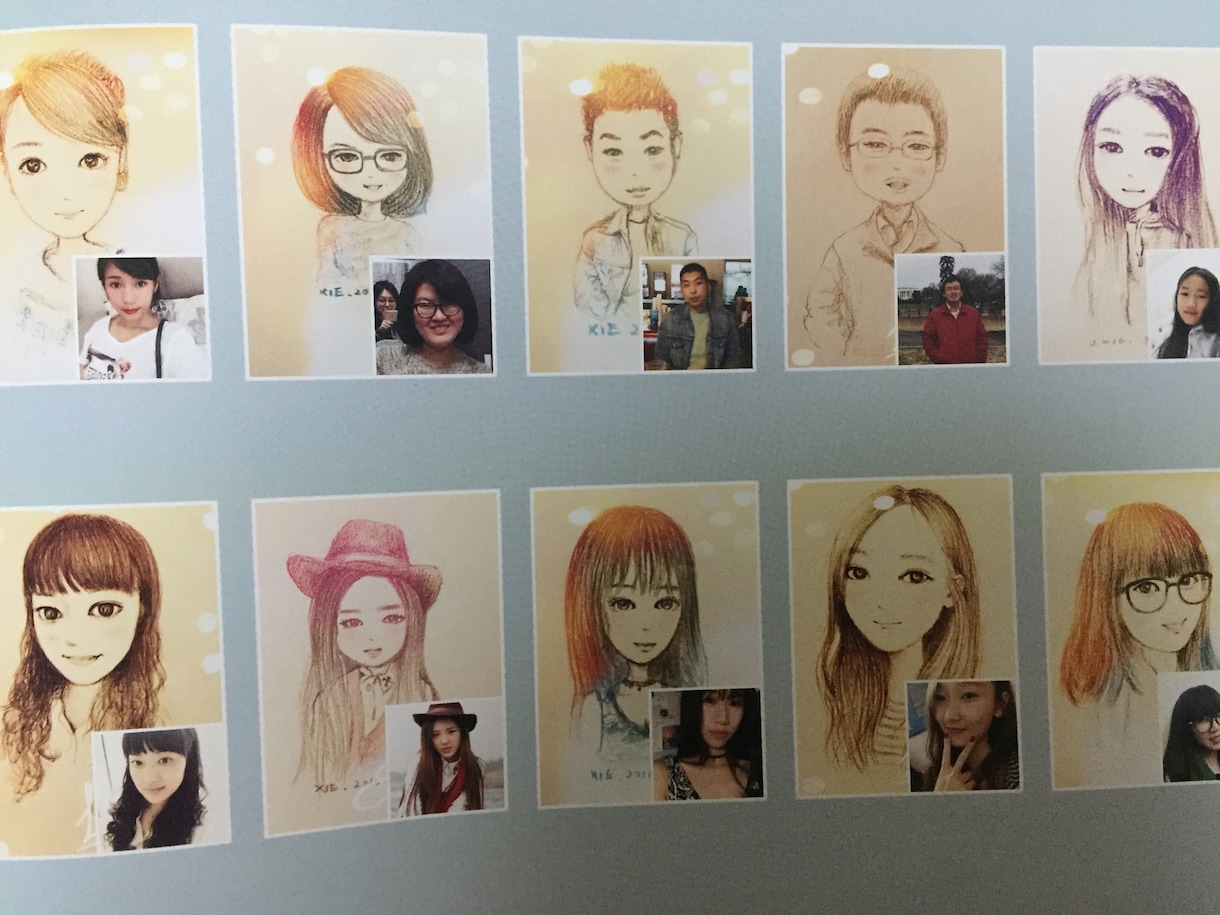 ほんわか幸せテイストの似顔絵描きます 見るだけで幸せな気分に！記念日や大切な人への贈り物に最適 イメージ5