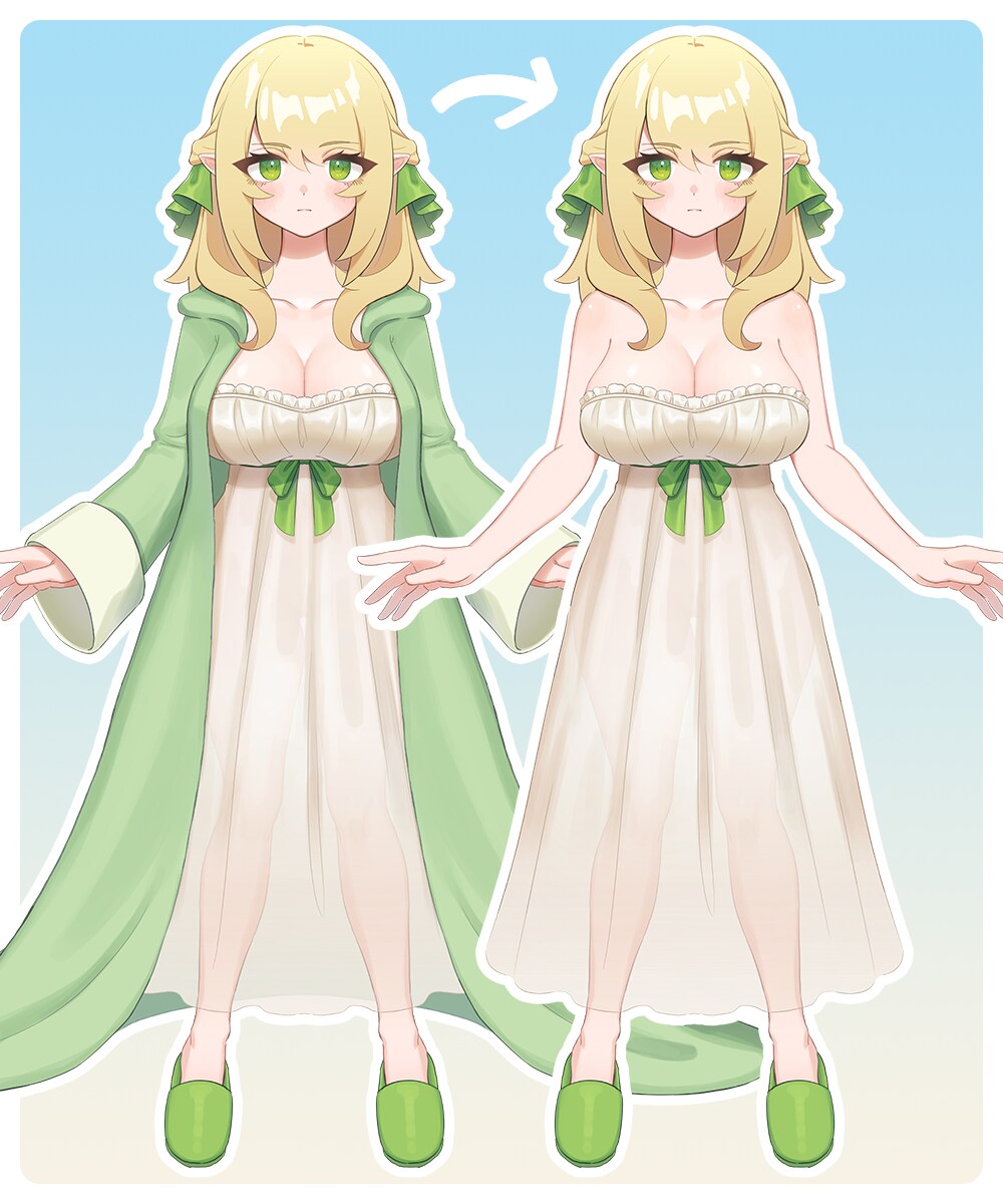 キャラデザから対応！Vtuberモデル作成します どこから見てもかわいく配信画面でも自然なLive2Dモデル イメージ6