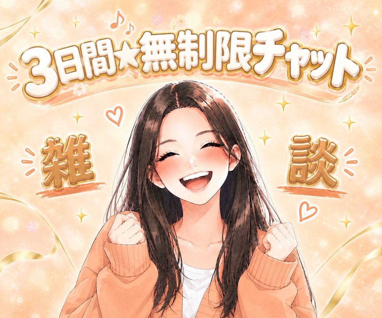 3日間メッセージ送信無制限！ゆったりチャットします 話し相手/雑談/送信無制限/3日間/LINE風⁠ イメージ1