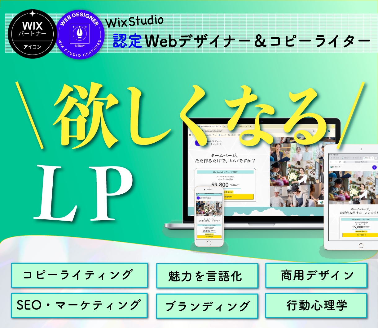 ３枠限定価格｜プロが＼欲しくなる／LPお作りします コピーライター＆公式認定デザイナーが魅力を「見える化」！ イメージ1