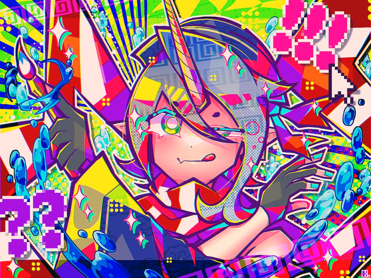 ユニークでかわいいイラストを制作します 唯一無二の絵柄と色使いを活かし、キャラクターをお描きします イメージ2
