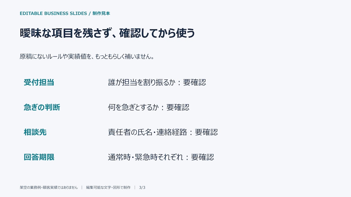 原稿を見やすいパワポ資料３枚に整えます 編集できる資料３枚とPDFを納品、修正１回付き イメージ4