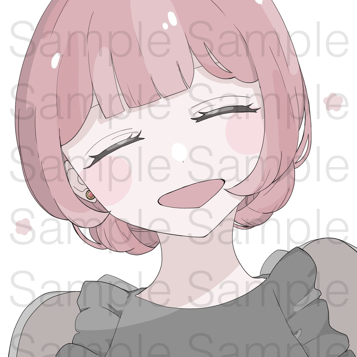 SNS向け・透明感のあるかわいいアイコン描きます .*･ﾟシンプルで透明感のある女の子のイラストを作成します！ イメージ2