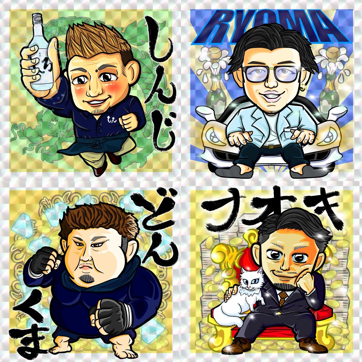 超ハイクオリティ！ビックリマン風似顔絵作成します 爆速納品！最短当日に完成できるのでお急ぎの方におすすめ イメージ4