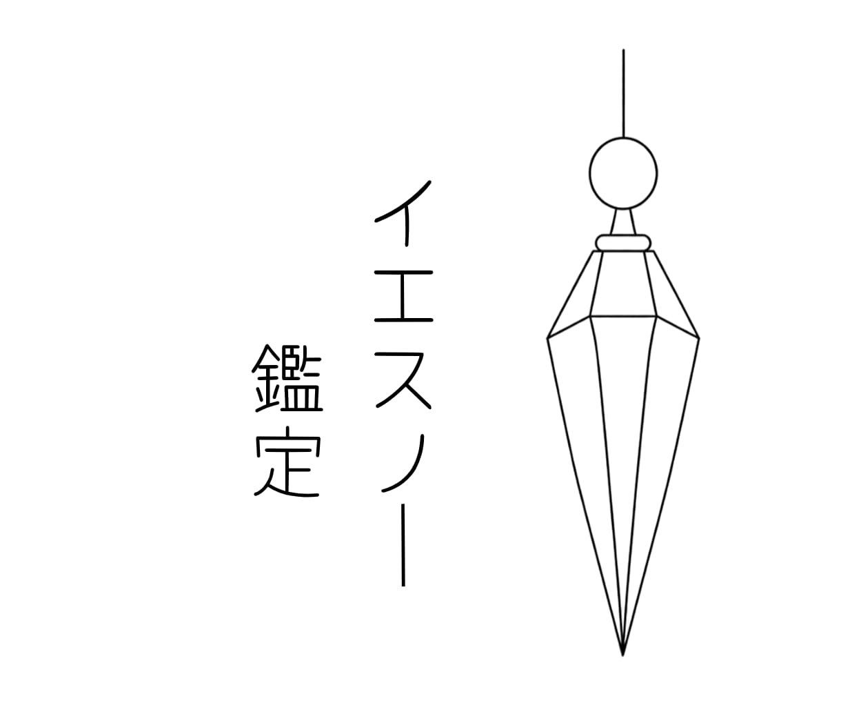 迷いをYES・NOで確認します ペンデュラムであなたの迷いをひとつずつ確認します イメージ1