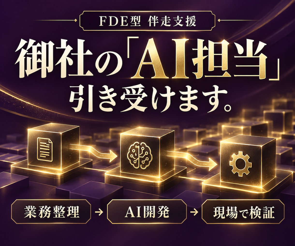 御社のAI担当として業務改善と開発に伴走します 業務の整理から試作・現場での検証まで、初回30日伴走 イメージ1