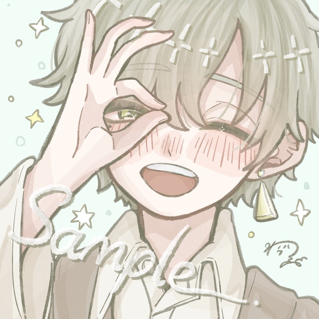 優しい雰囲気のアイコンイラストを描きます なんでもお気軽にご相談ください！ イメージ4