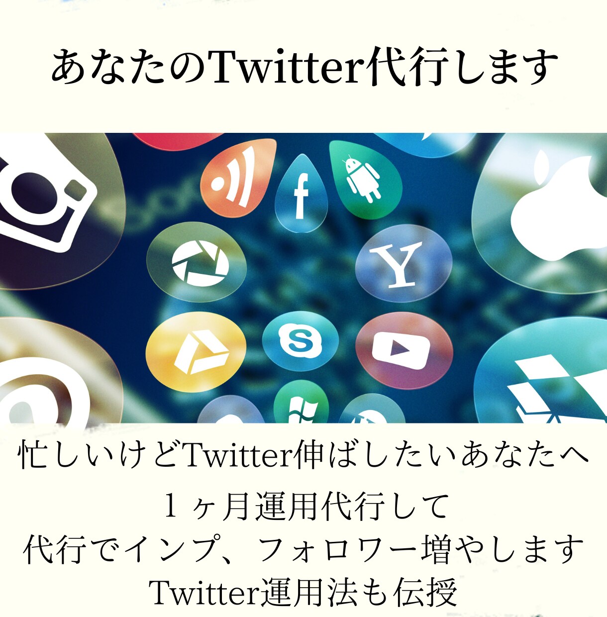 SNSマーケティングがTwitter運用代行します SNSマーケターの戦略的なTwitter代行 イメージ1