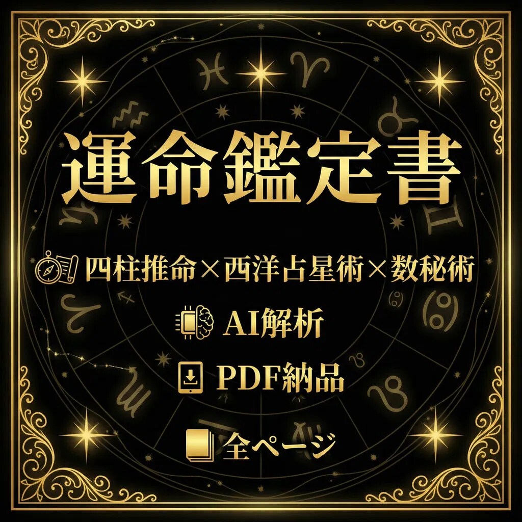サービス価格！【高精度人工知能】占いします 運命は、計算できる。 占術2000年の叡智 × 超学習AI。 イメージ1