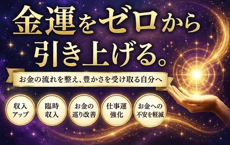 金運の土台を整え豊かさを受け取る流れを育てます 停滞したお金の巡りを整え、収入・臨時収入・豊かさの器を広げる イメージ3