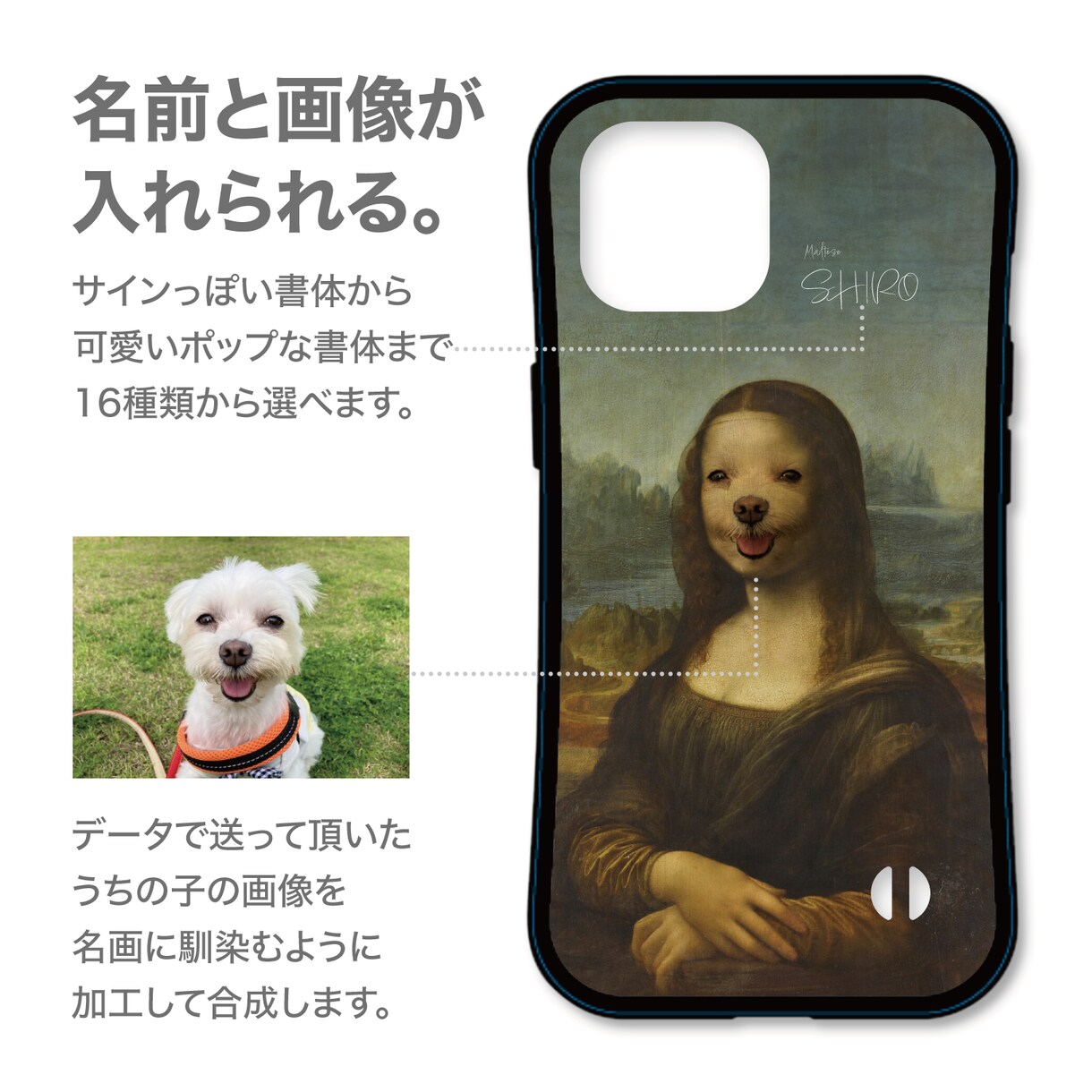 うちの子（犬　猫　ペット）の画像から名画を作ります 世界にひとつだけのうちの子名画スマホケースを作ってみませんか イメージ3