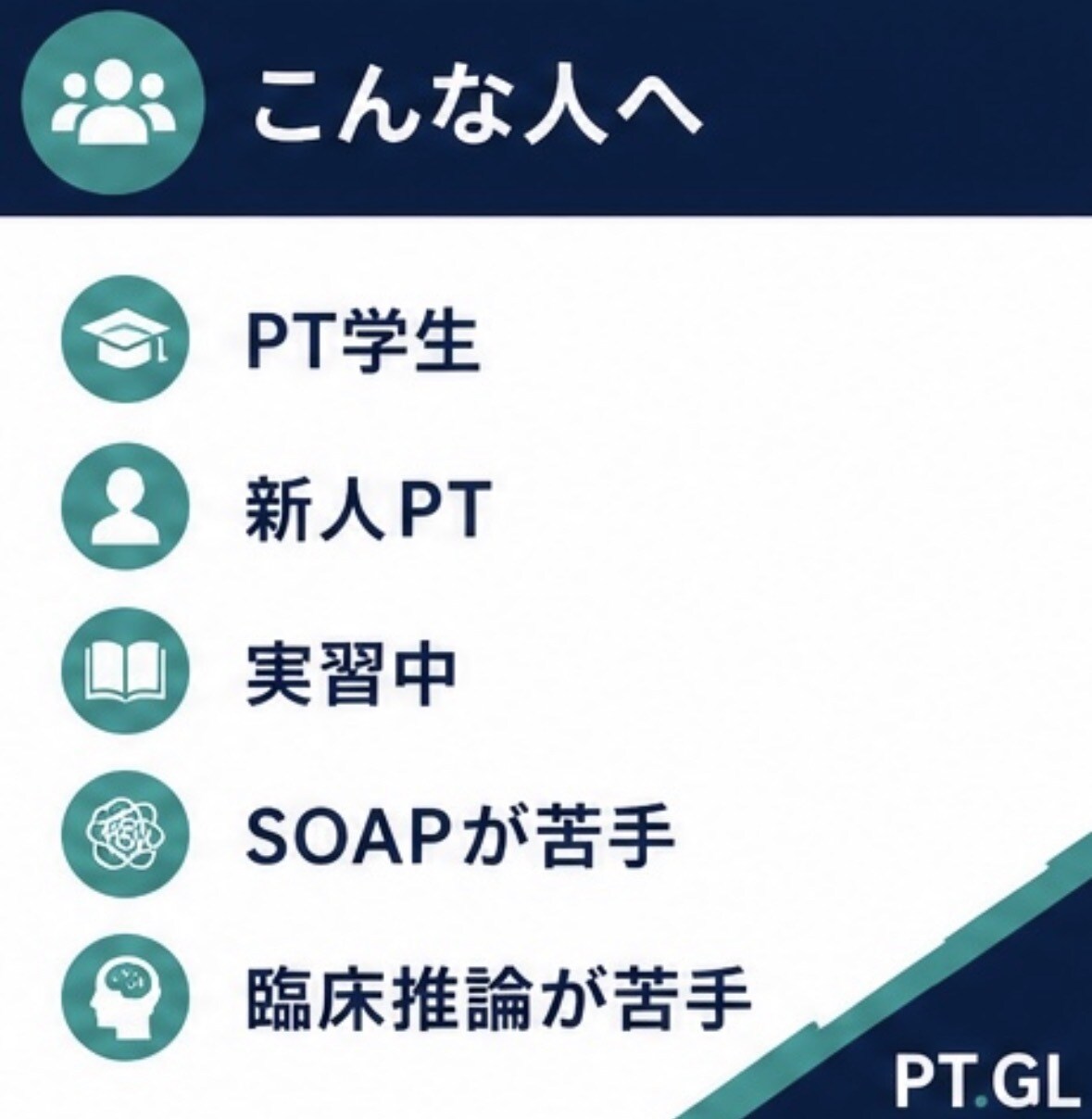 理学療法のSOAPをレビューします 学生・新人療法士向け｜書き方ではなく、考え方が身につく。 イメージ3