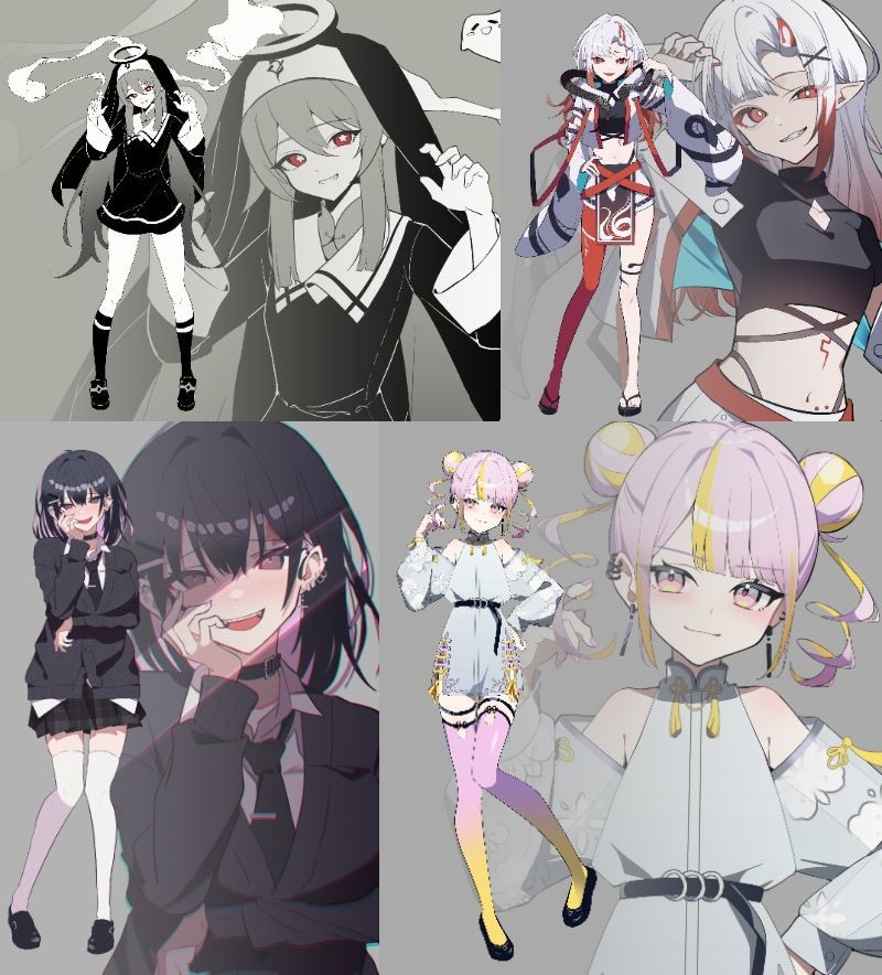 キャラデザ・立ち絵・アイコン・ヘッダー作成します 【歌い手＆ボカロＰの方は割引！】 イメージ2