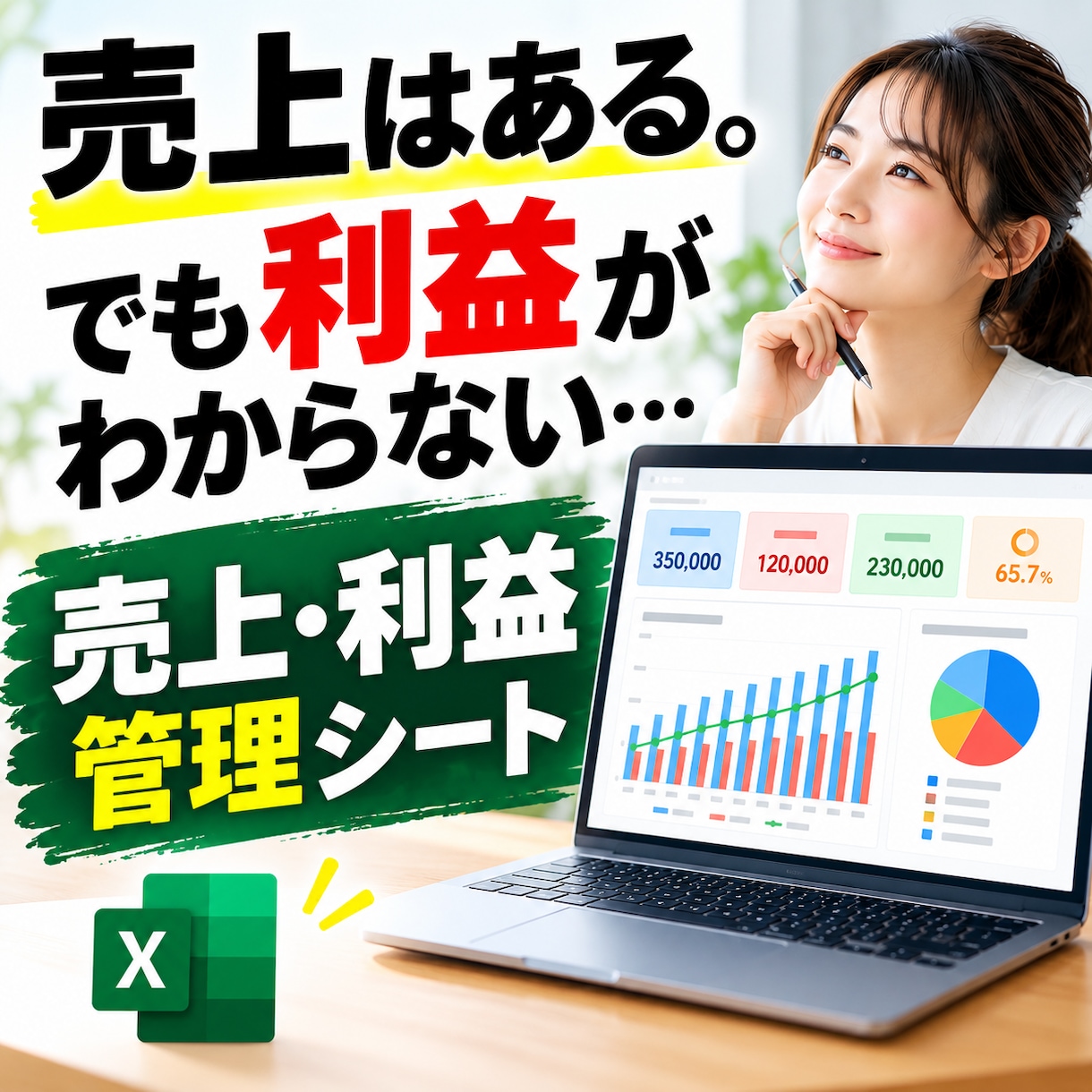 数字が苦手もOK！売上・利益管理シートを提供します 売上・経費を入力するだけ！「今月いくら儲かった？」がわかる イメージ2