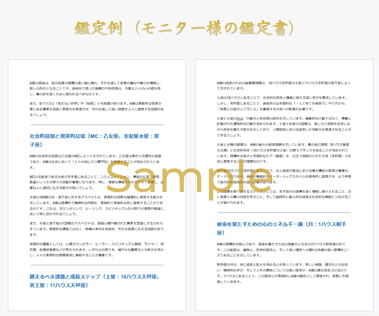 今世でのあなたの使命と天職を出生図から読み解きます 5,000文字の鑑定書で分かるあなたの魂が本当にやりたいこと イメージ5