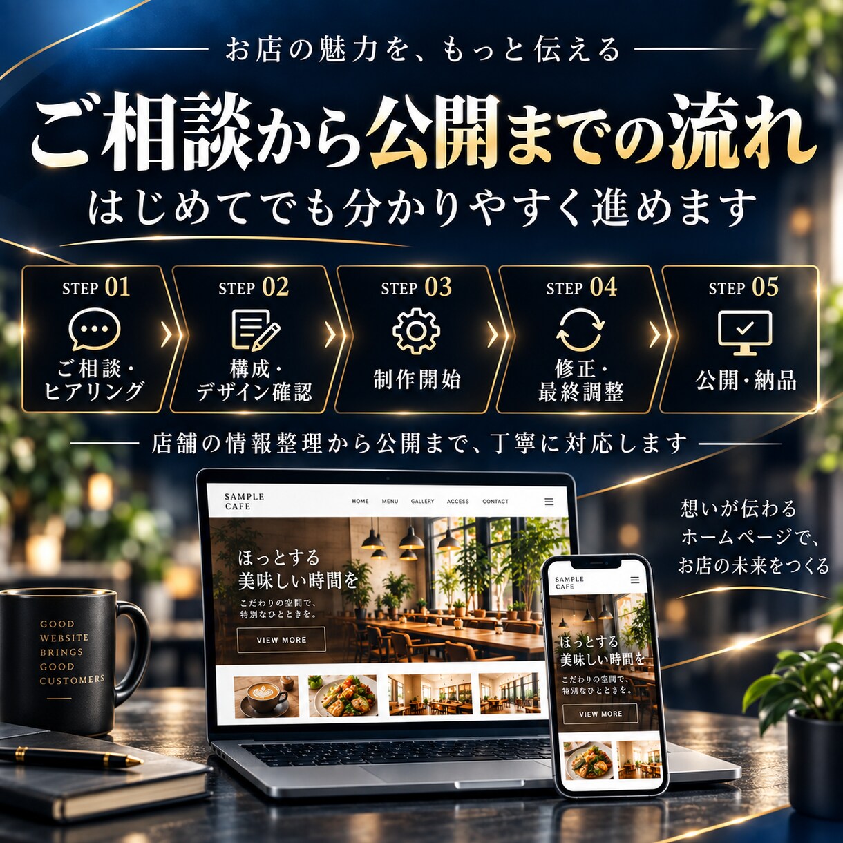 小規模店舗の情報を1ページHPにまとめます 料金・営業時間・アクセス・予約先を見やすく整理 イメージ3