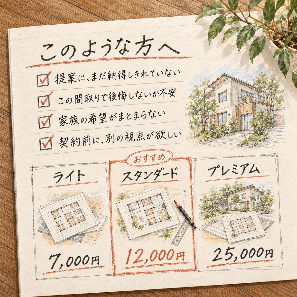 一筋23年現役営業が間取りプラスアップ提案致します この間取りで大丈夫？その悩み、ベテラン営業目線で納得の提案へ イメージ4