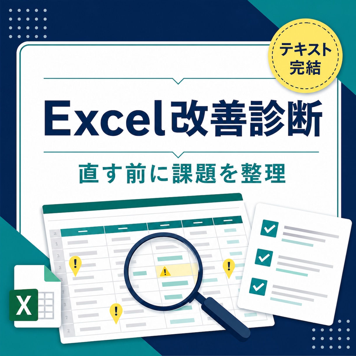 既存Excelの改善点を診断して提案します 直す前にムダ・ミス・集計の課題を整理 イメージ1
