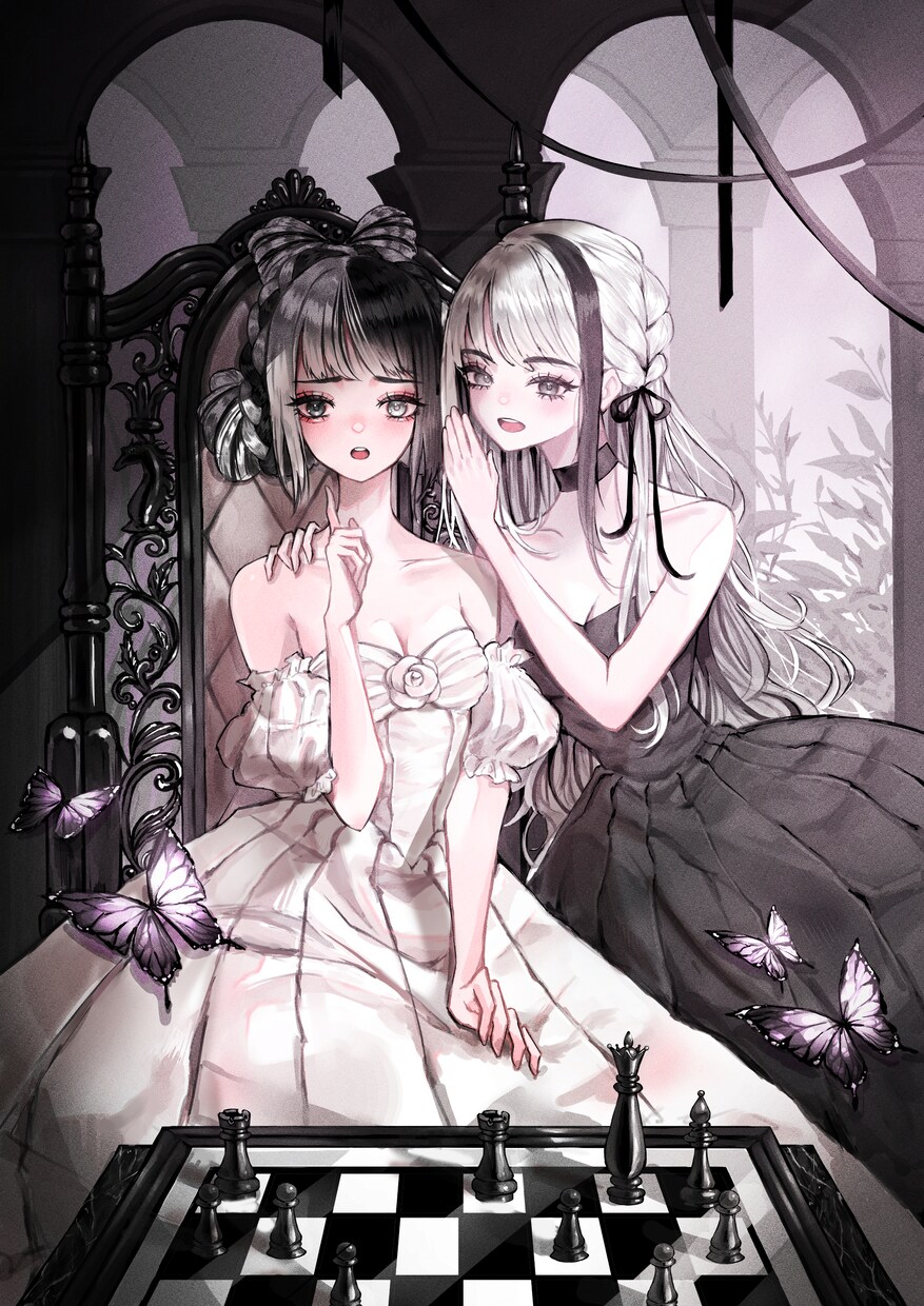 綺麗なイラスト・キャラクターデザイン制作致します 綺麗で儚い雰囲気や、細かい装飾フリルなどのデザインが好きです イメージ7