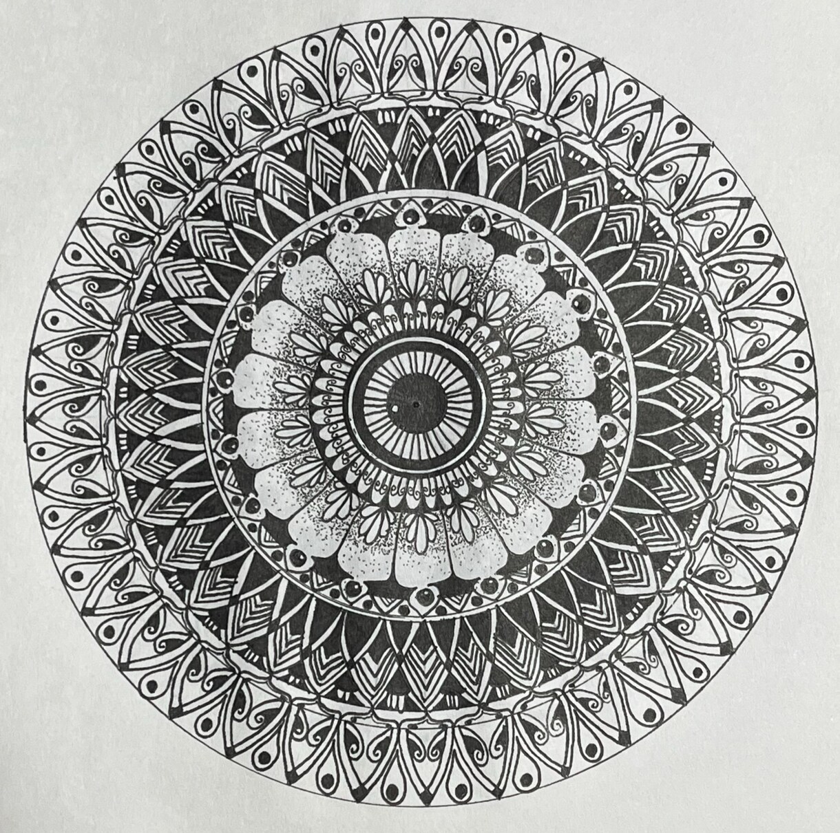 曼荼羅風、絵画を色鉛筆を使い、手描きします 主に鑑賞用を目的として手描きで制作しています！ イメージ7