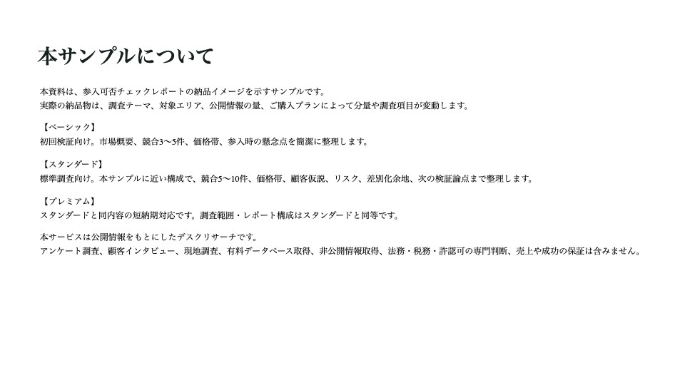 新規事業の参入可否を一次判定します 始める前の不安をデータで見える化 イメージ7