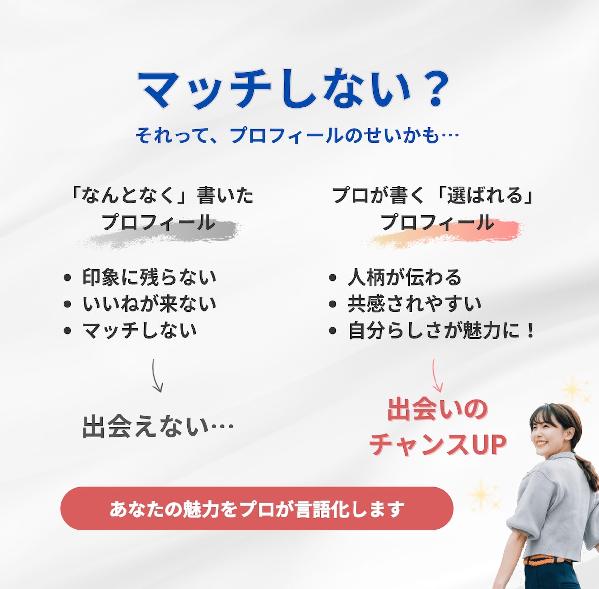 婚活アプリ・結婚相談所向けプロフィールを作成します あなたの魅力を伝える、現役婚活アドバイザーによる添削サポート イメージ2