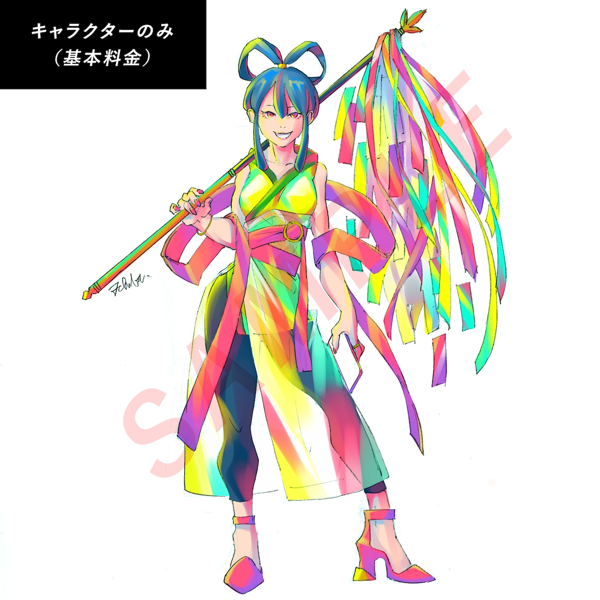 カラフルな色で目をひくキャラクターを描きます 一味違う色遣いや強いキャラデザイラストをお求めの方へ イメージ4