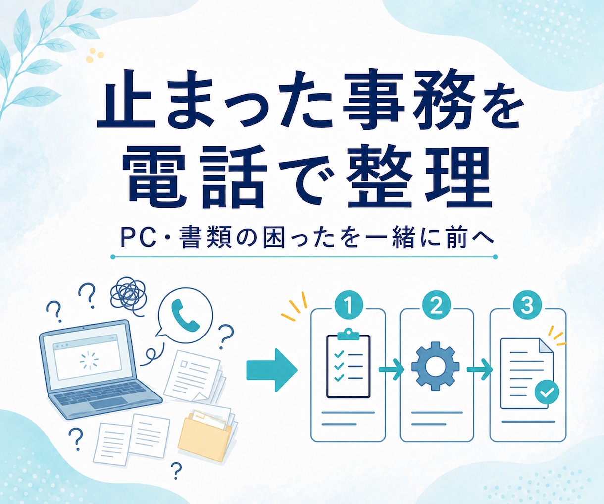 パソコン苦手OK｜書類整理を解決します 一人で進まない作業を一緒に進めます イメージ1