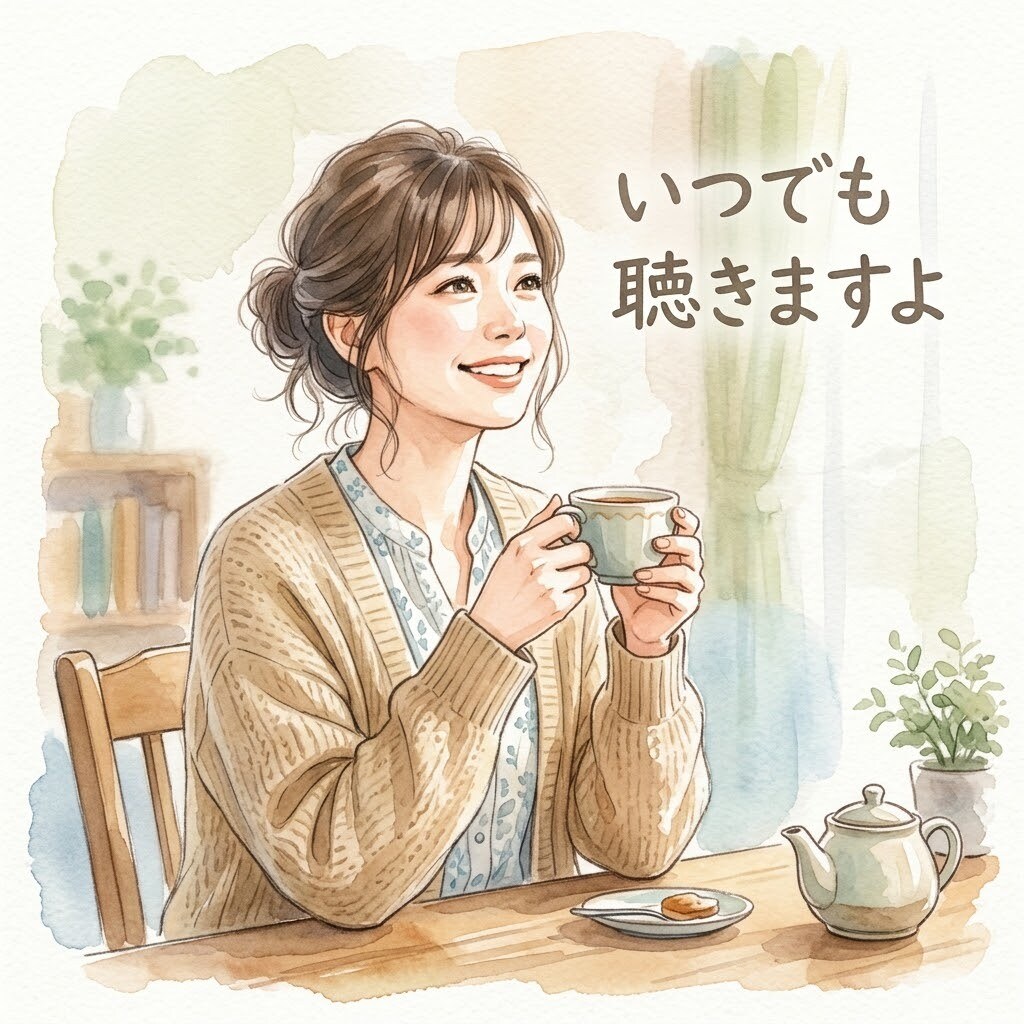まとまらないお話もじっくり聴きます ​秘密厳守。まとまらない愚痴も寂しさも、そのまま話してOK イメージ3