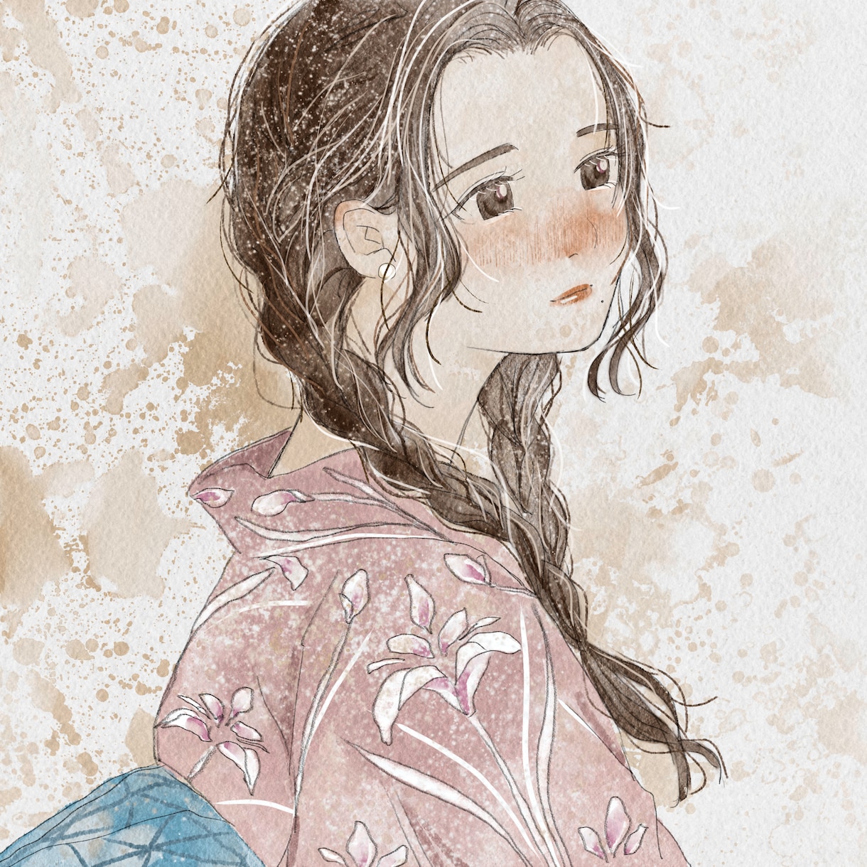 淡く儚い水彩風アイコン描きます 儚く優しい雰囲気のアイコンが欲しい方へ イメージ3