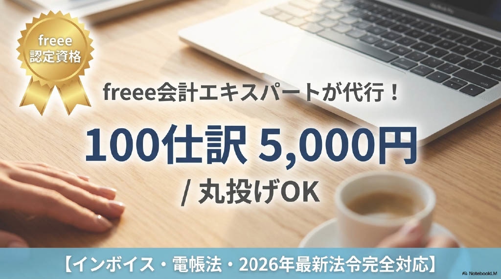 freee認定資格者が正確な記帳代行をします 不安な帳簿づけも丸投げで大丈夫！ イメージ2