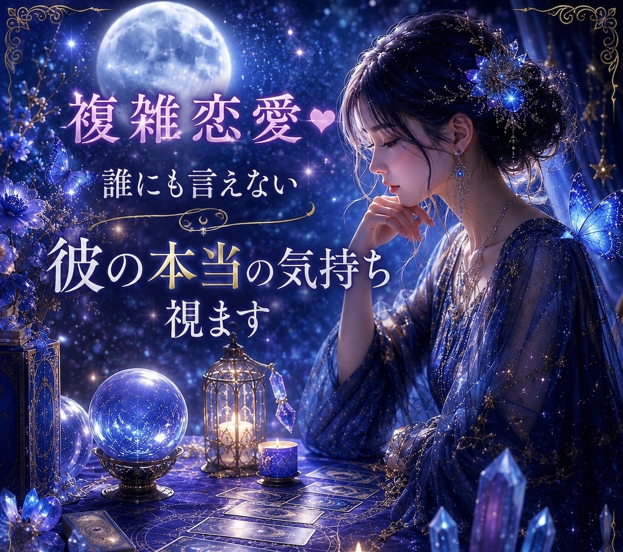 複雑恋愛❤誰にも言えない彼の本当の気持ち視ます 会えない…連絡が減った…曖昧な彼の胸の内を読み解き⭐️ イメージ1