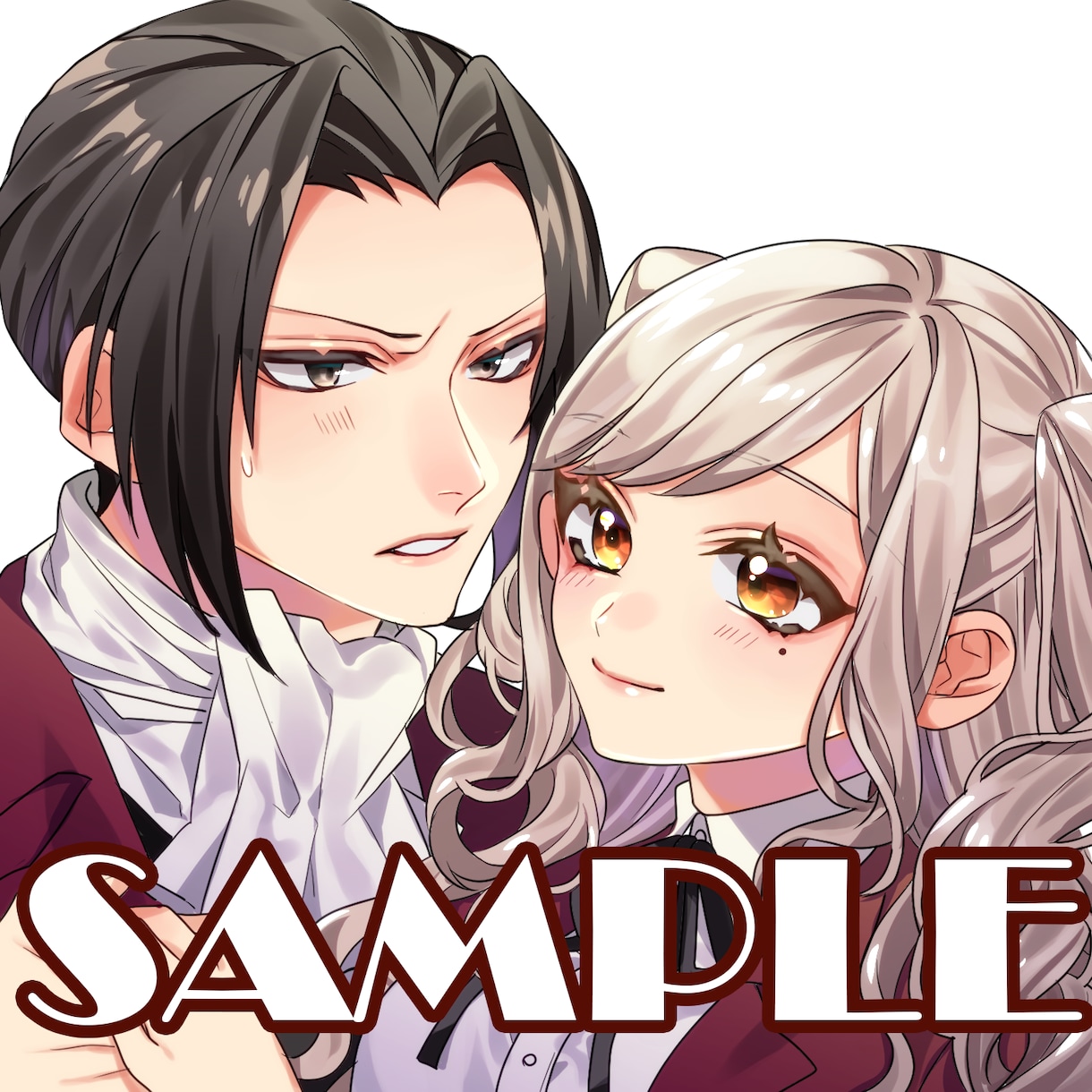 お好みのアイコンを制作します 等身の高いイラストが好みの方は必見です！カップルイラストも！ イメージ2
