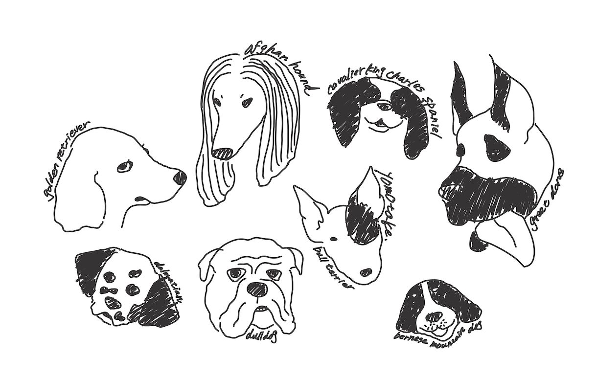 おしゃれな線画で一色イラスト描きます ペットや動物・生き物のイラストをアイコン、名刺に！ イメージ1