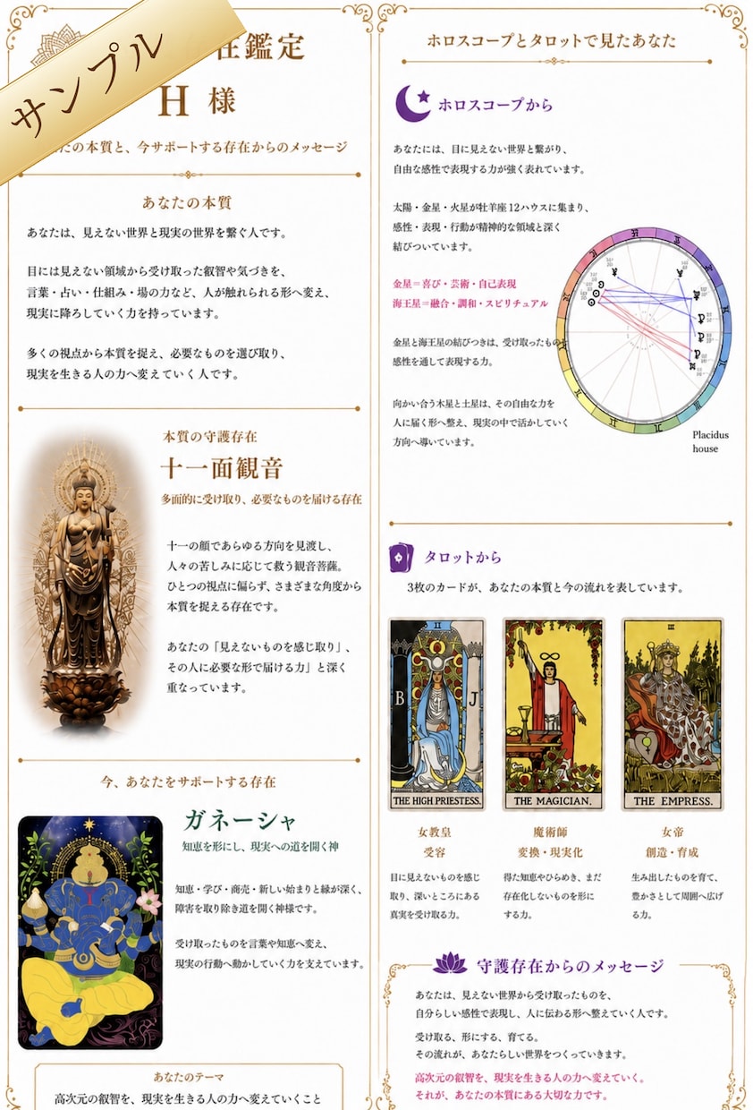 あなたの守護存在を霊視し鑑定書にしてお届けします あなたの本質・才能を表す守護存在を読み解きます イメージ3