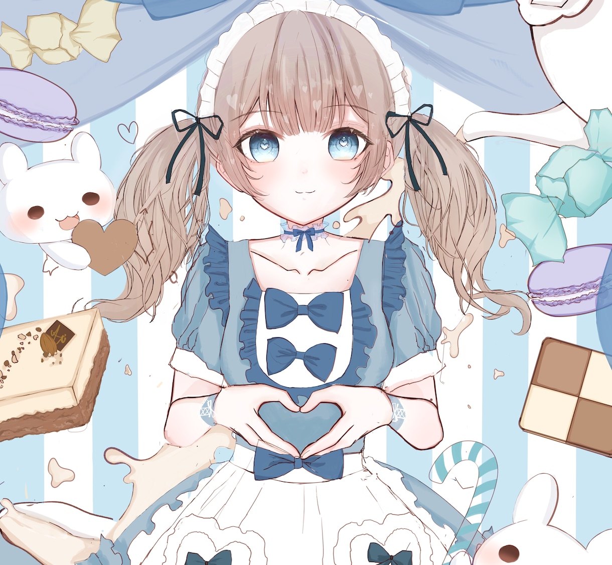 キラキラ可愛い女の子イラスト作成します アイコンやヘッダー、動画の挿絵や広告などにいかがでしょうか！ イメージ7