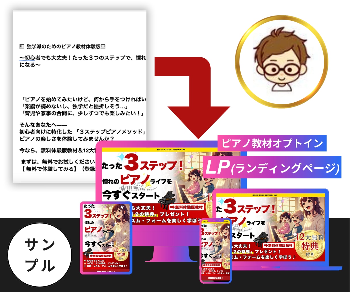即公開できるLPを制作します 完成データ納品！そのまま公開できます イメージ4