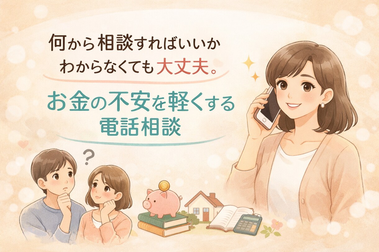 今すぐ軽くなる！お金の相談乗ります ひとりで抱え込まないで。お金の不安をスッと軽く！ イメージ1