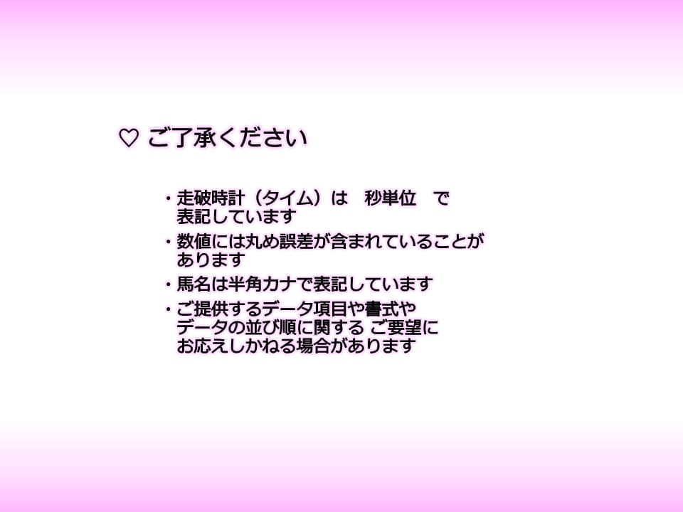 競馬☆ レース結果データ １年分を提供します データを活用して、予想の的中率と回収率をアップしましょう！ イメージ5