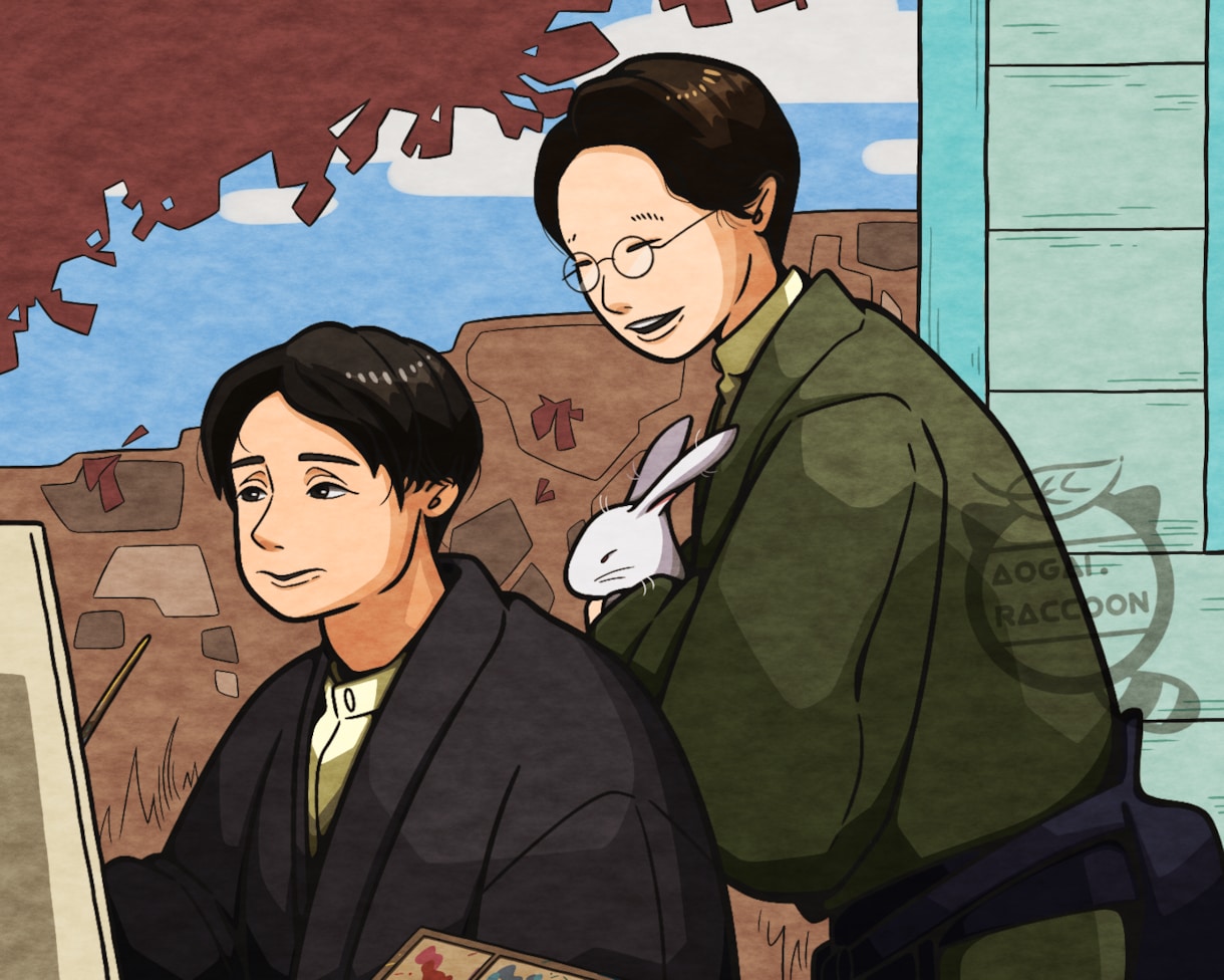 歴史人物やエッセイの人物を用途に合わせて描きます 絵本のようなおしゃれなテイスト。挿絵や表紙などに。 イメージ9