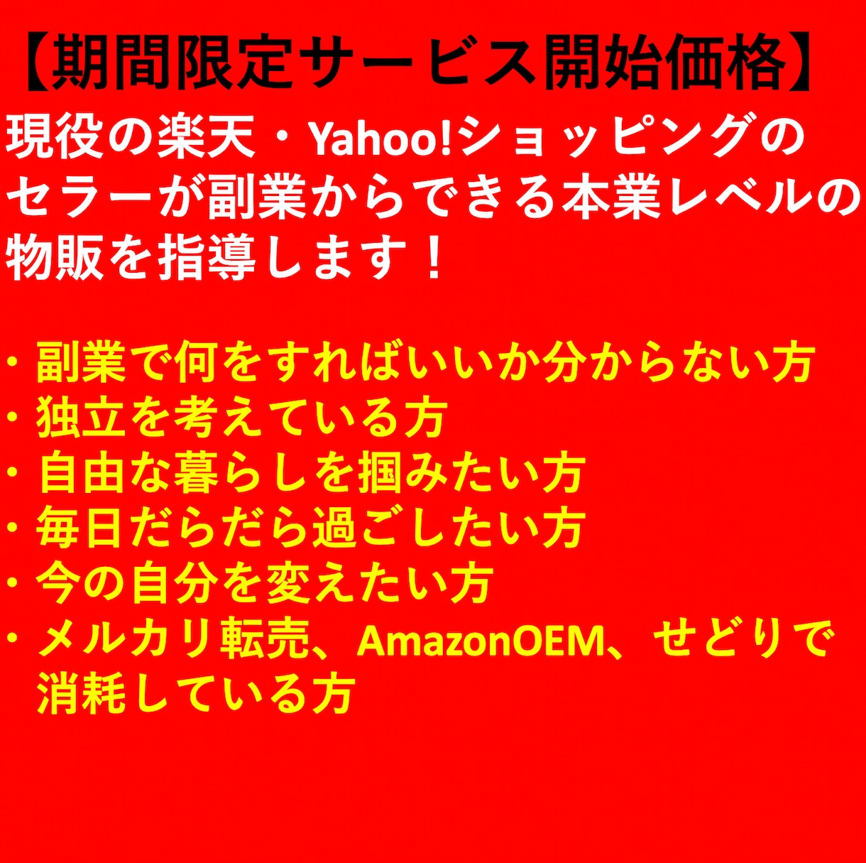 物販専門家が、副業から本業レベルの物販を教えます 独立・起業・副業どれにも適しています！ イメージ1