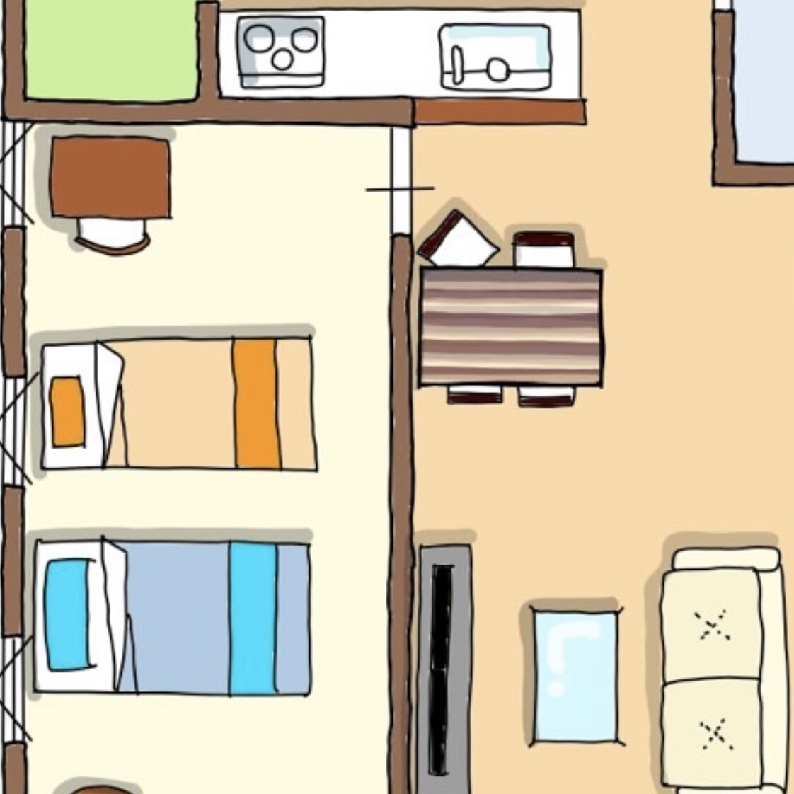 目を惹く手書き間取り図描きます 他社との差つけませんか？最近流行りの手書き間取り図 イメージ3