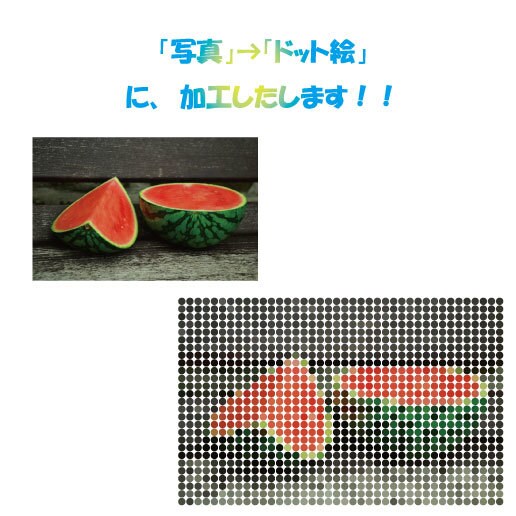 ニート】写真をドット絵柄に加工致します 写真をボヤかす際、ドットでオシャレにしよう！ イメージ3