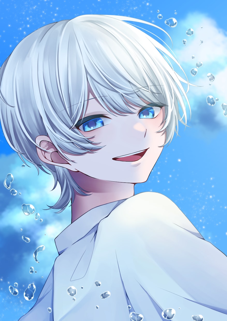 アイコンや配信・歌ってみたのイラストを制作します 中性的な男の子が得意です！お気軽にご相談ください！ イメージ7