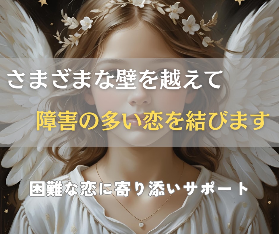 さまざまな壁を越えて障害の多い恋を結びます 音信不通やブロックなど、困難な恋に寄り添いサポートします イメージ1