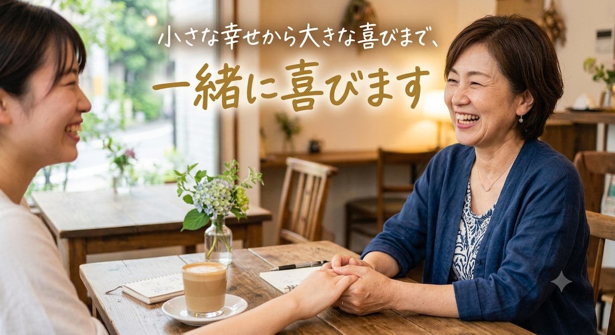 今日あった嬉しかったこと、聞かせてくださいます 小さな幸せから大きな喜びまで、一緒に喜びます イメージ1