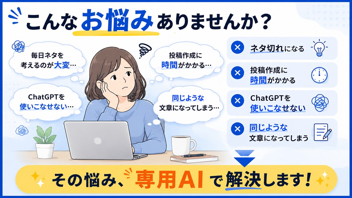 あなた専用のSNS投稿AIを作成ます あなた専用にカスタマイズ！毎日のSNS投稿をもっと簡単に。 イメージ1